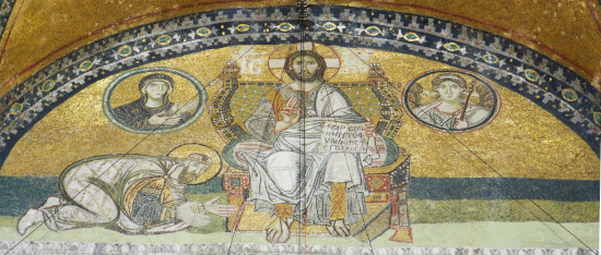 Leo VI Mary Jesus Gabriel mosaic Hagia Sophia
